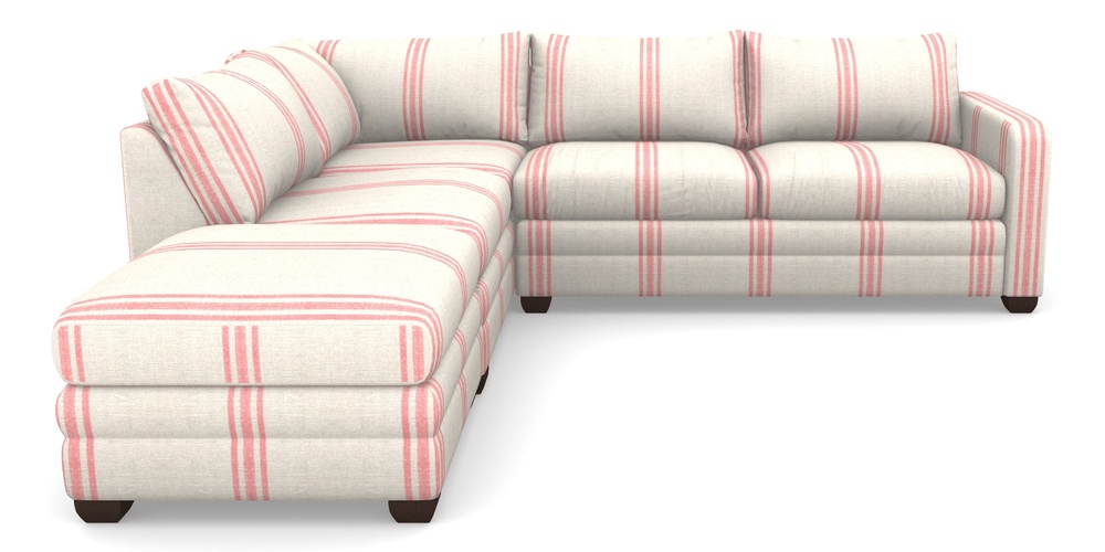 Product photograph of Langland Sofa Bed Corner Group With Sofa Bed Rhf In Walloon Linen - Red from Sofas and Stuff Limited