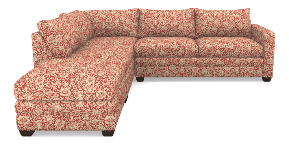 Product photograph of Langland Sofa Bed Corner Group With Sofa Bed Rhf In William Morris Collection - Mallow - Madder from Sofas and Stuff Limited