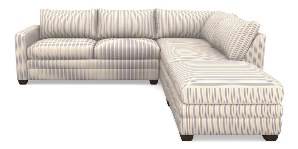Product photograph of Langland Sofa Bed Corner Group With Sofa Bed Lhf In Cloth 22 - Racing Stripes Ayr - Blueberry from Sofas and Stuff Limited