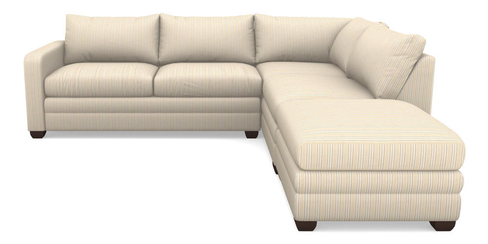Product photograph of Langland Sofa Bed Corner Group With Sofa Bed Lhf In Cloth 22 - Racing Stripes Ayr - Dove from Sofas and Stuff Limited