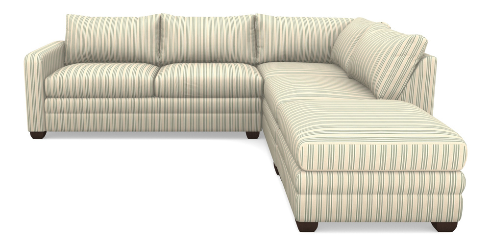 Product photograph of Langland Sofa Bed Corner Group With Sofa Bed Lhf In Cloth 22 - Racing Stripes Ayr - Mint from Sofas and Stuff Limited