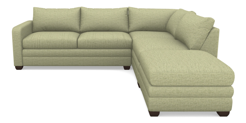 Product photograph of Langland Sofa Bed Corner Group With Sofa Bed Lhf In Basket Weave - Sage from Sofas and Stuff Limited