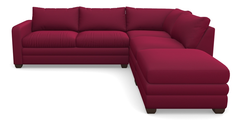 Product photograph of Langland Sofa Bed Corner Group With Sofa Bed Lhf In Clever Glossy Velvet - Chianti from Sofas and Stuff Limited