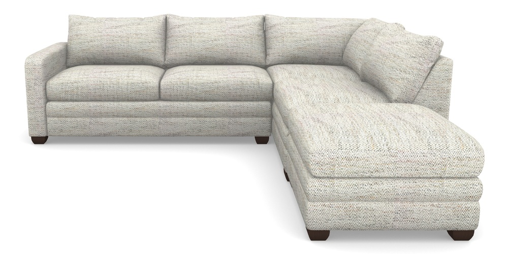 Product photograph of Langland Sofa Bed Corner Group With Sofa Bed Lhf In Chunky Herringbone - Natural from Sofas and Stuff Limited