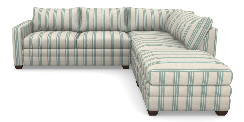 Product photograph of Langland Sofa Bed Corner Group With Sofa Bed Lhf In Cloth 18 Stripes - Bengal - Basil from Sofas and Stuff Limited