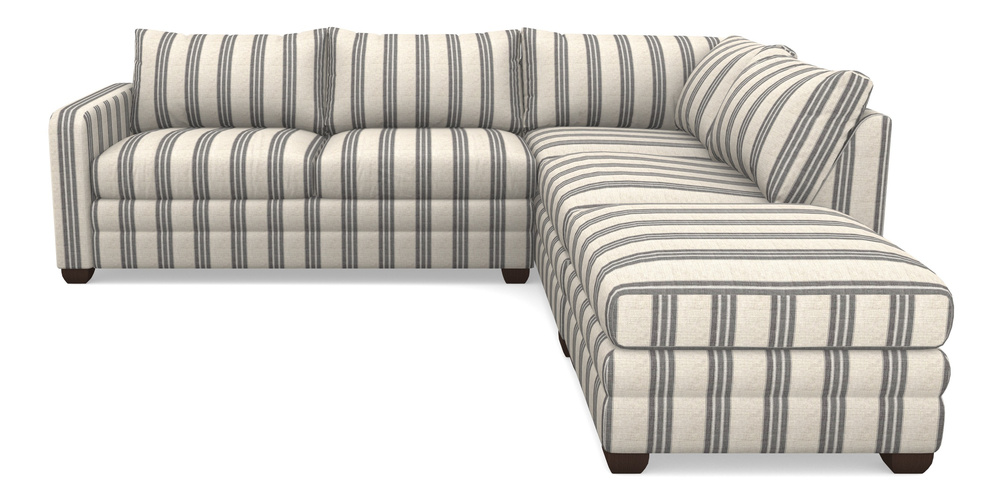 Product photograph of Langland Sofa Bed Corner Group With Sofa Bed Lhf In Cloth 18 Stripes - Bengal - Bible Black from Sofas and Stuff Limited