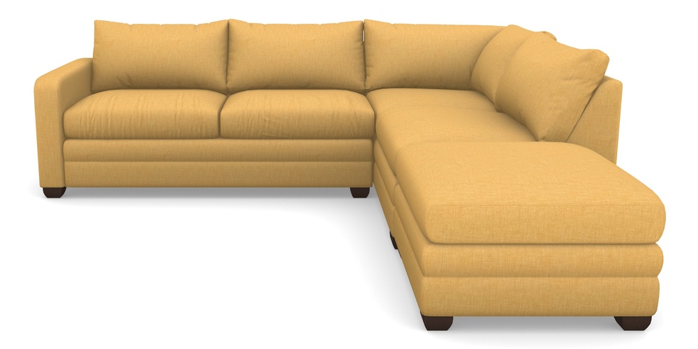 Product photograph of Langland Sofa Bed Corner Group With Sofa Bed Lhf In Clever Cotton Mix - Mustard from Sofas and Stuff Limited