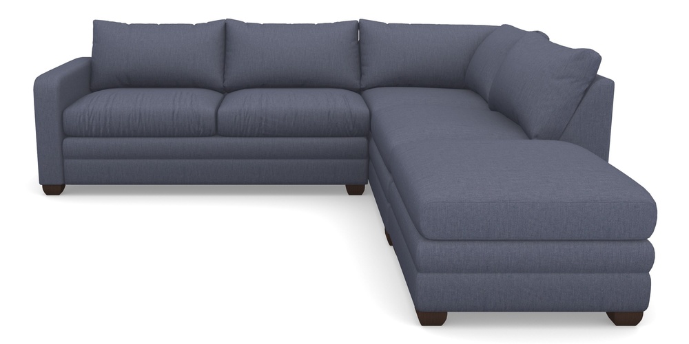 Product photograph of Langland Sofa Bed Corner Group With Sofa Bed Lhf In Clever Cotton Mix - Oxford Blue from Sofas and Stuff Limited