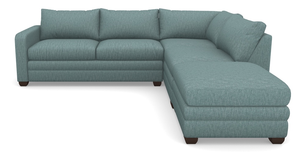 Product photograph of Langland Sofa Bed Corner Group With Sofa Bed Lhf In Clever Cotton Mix - Teal from Sofas and Stuff Limited