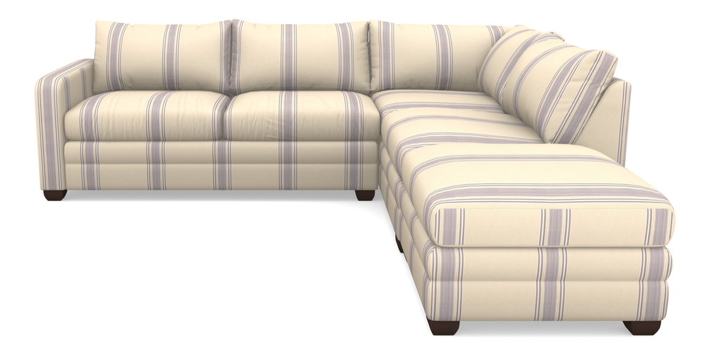 Product photograph of Langland Sofa Bed Corner Group With Sofa Bed Lhf In Cloth 22 - Racing Stripes Cheltenham - Blueberry from Sofas and Stuff Limited