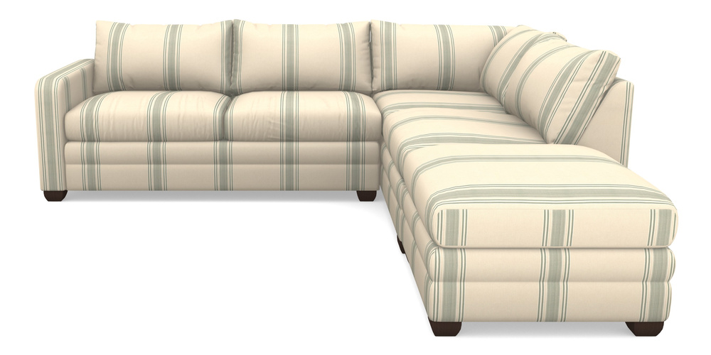 Product photograph of Langland Sofa Bed Corner Group With Sofa Bed Lhf In Cloth 22 - Racing Stripes Cheltenham - Mint from Sofas and Stuff Limited