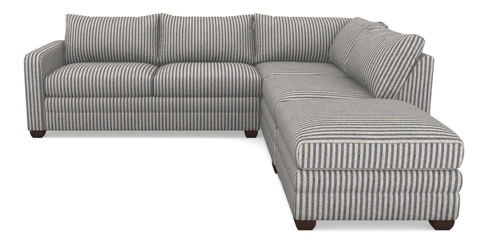 Product photograph of Langland Sofa Bed Corner Group With Sofa Bed Lhf In Cloth 22 - Pinstripe - Deep Water from Sofas and Stuff Limited