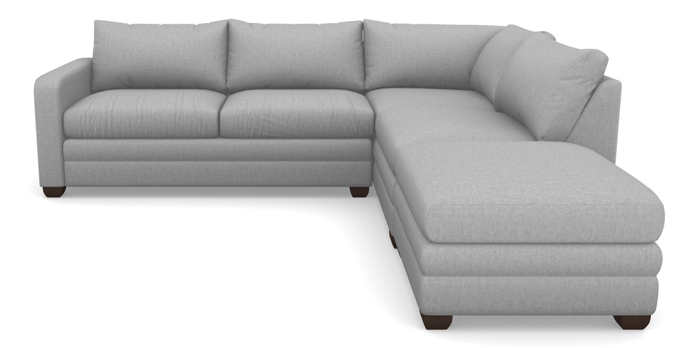 Product photograph of Langland Sofa Bed Corner Group With Sofa Bed Lhf In Easy Clean Plain - Silver from Sofas and Stuff Limited