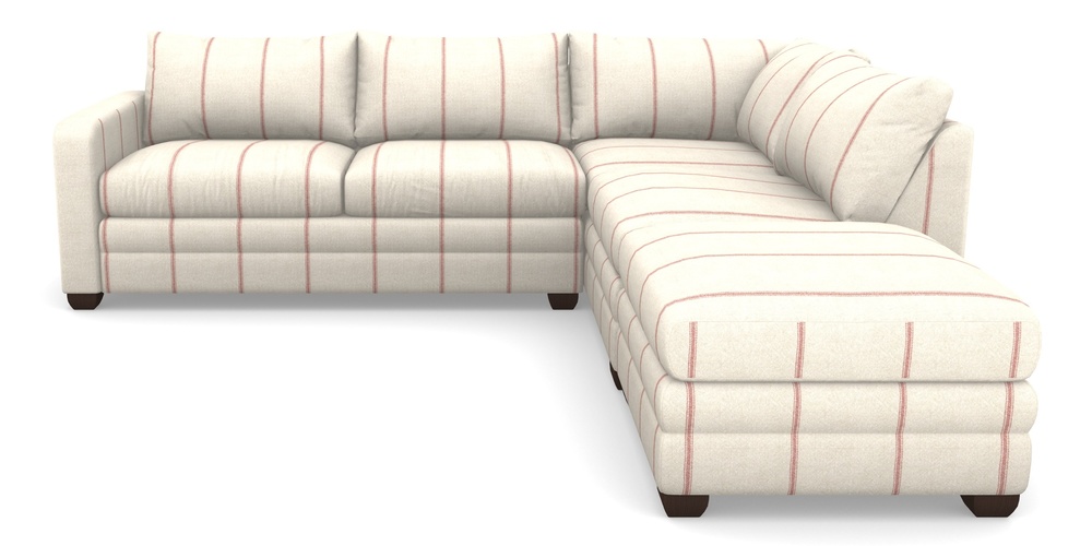 Product photograph of Langland Sofa Bed Corner Group With Sofa Bed Lhf In Grain Sack Stripe - Red from Sofas and Stuff Limited