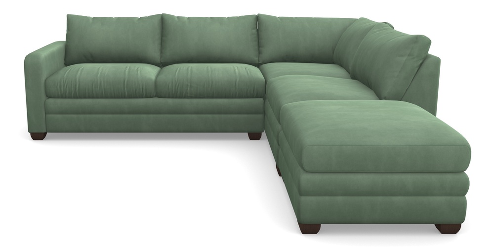 Product photograph of Langland Sofa Bed Corner Group With Sofa Bed Lhf In House Clever Velvet - Celadon from Sofas and Stuff Limited