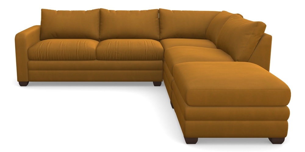 Product photograph of Langland Sofa Bed Corner Group With Sofa Bed Lhf In House Clever Velvet - Ochre from Sofas and Stuff Limited