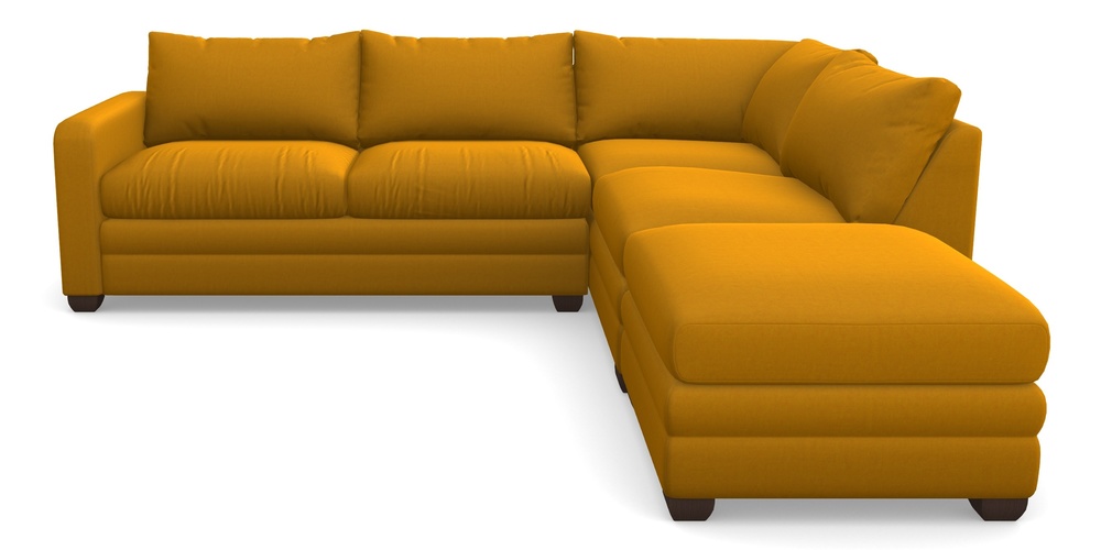 Product photograph of Langland Sofa Bed Corner Group With Sofa Bed Lhf In House Velvet - Saffron from Sofas and Stuff Limited