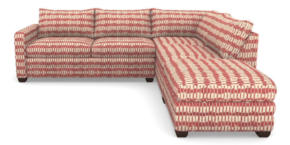 Product photograph of Langland Sofa Bed Corner Group With Sofa Bed Lhf In V A Brompton Collection - Ikat - Chilli from Sofas and Stuff Limited