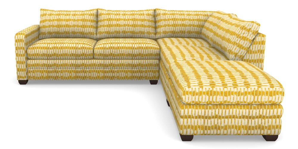 Product photograph of Langland Sofa Bed Corner Group With Sofa Bed Lhf In V A Brompton Collection - Ikat - Corn from Sofas and Stuff Limited