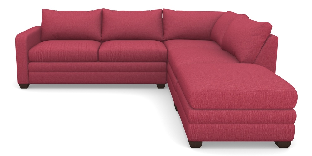 Product photograph of Langland Sofa Bed Corner Group With Sofa Bed Lhf In Plain Linen Cotton - Raspberry Jam from Sofas and Stuff Limited