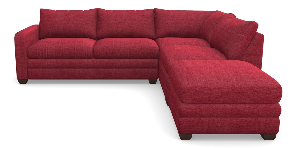 Product photograph of Langland Sofa Bed Corner Group With Sofa Bed Lhf In Textured Velvet - Firebrick from Sofas and Stuff Limited