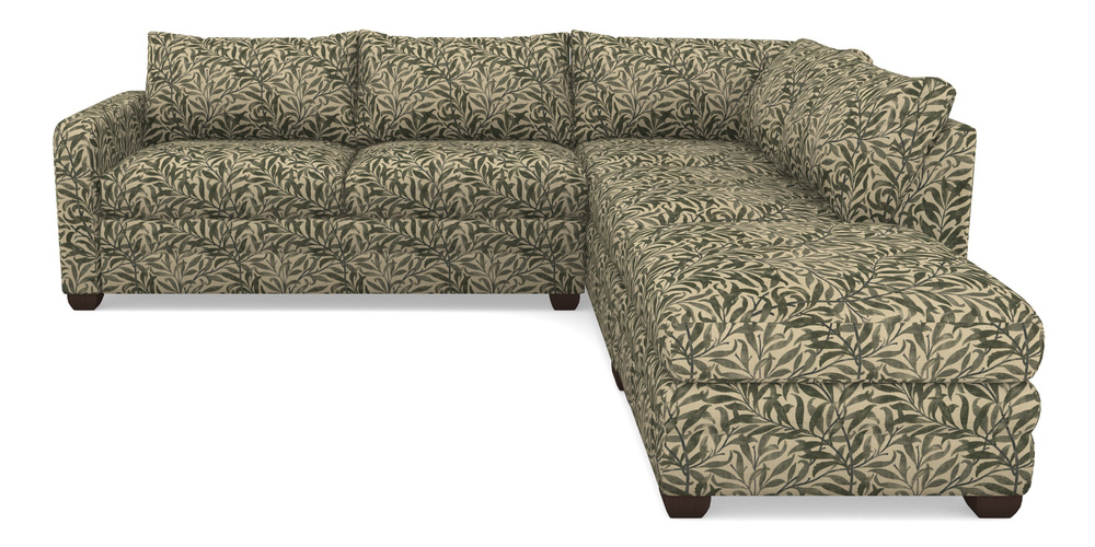 Product photograph of Langland Sofa Bed Corner Group With Sofa Bed Lhf In V A Drawn From Nature - Willow Bough Large - Dark Green from Sofas and Stuff Limited