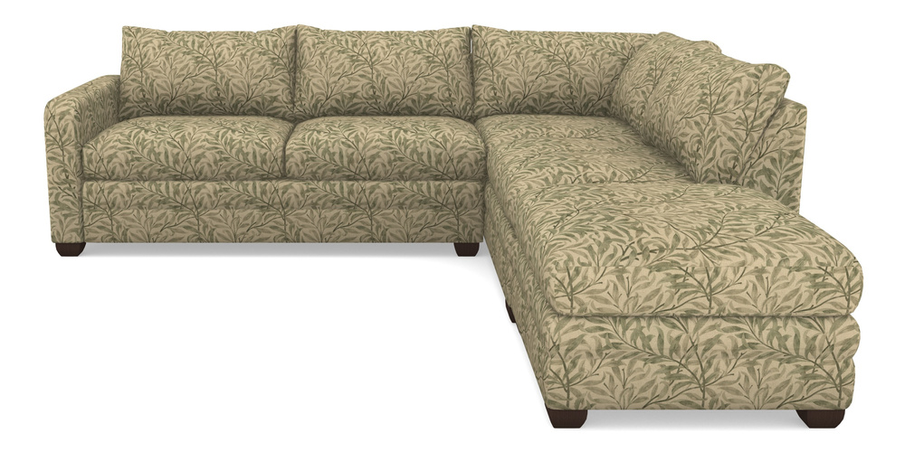 Product photograph of Langland Sofa Bed Corner Group With Sofa Bed Lhf In V A Drawn From Nature - Willow Bough Large - Light Green from Sofas and Stuff Limited