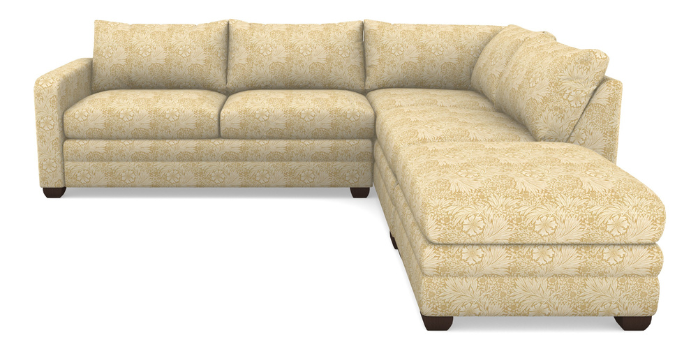 Product photograph of Langland Sofa Bed Corner Group With Sofa Bed Lhf In William Morris Collection - Marigold - Lichen Cowslip from Sofas and Stuff Limited