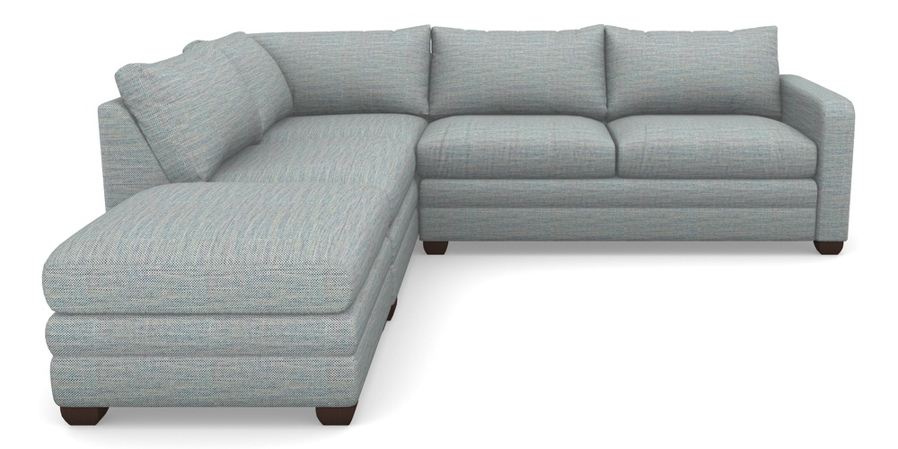Product photograph of Langland Corner Group Rhf In Basket Weave - Blue from Sofas and Stuff Limited