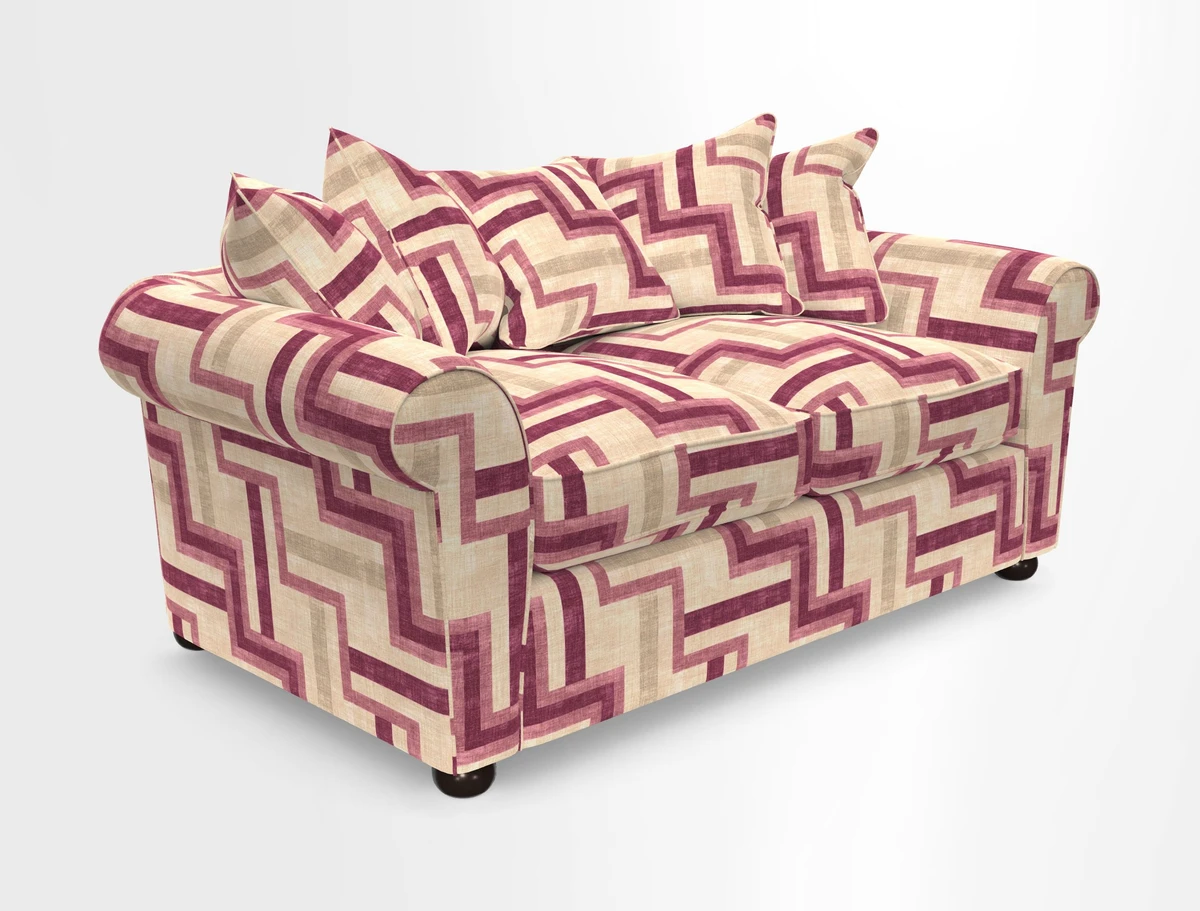 Lewes 3 Seater Sofa in Walloon Stripe Red