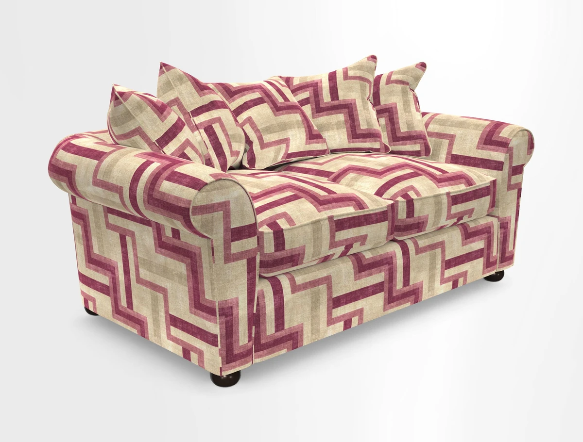 Lewes 3 Seater Sofa in Walloon Stripe Red