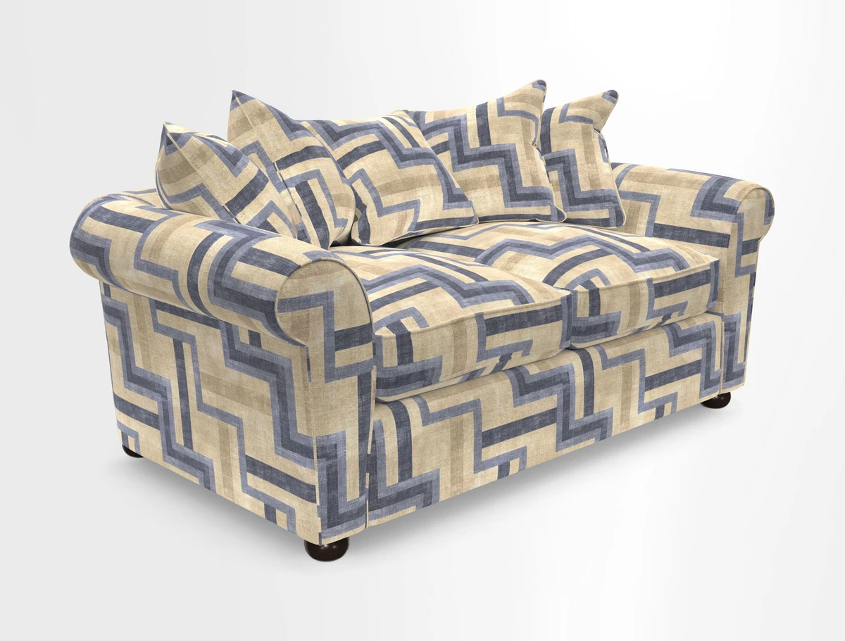 Lewes 3 Seater Sofa in Walloon Stripe Red