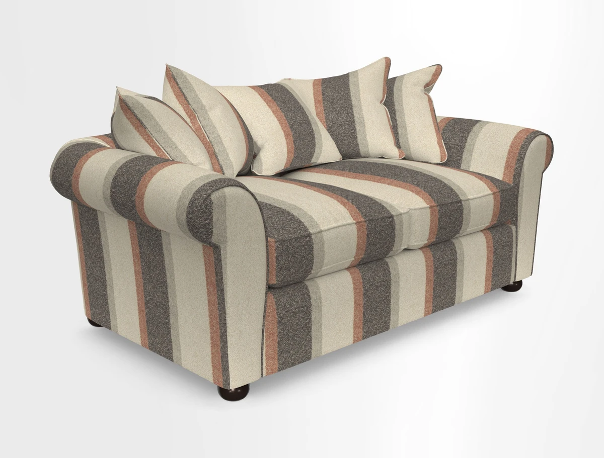 Lewes 3 Seater Sofa in Walloon Stripe Red