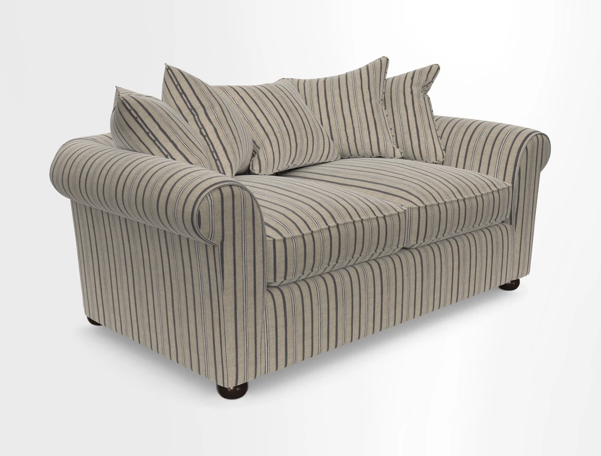 Lewes 3 Seater Sofa in Walloon Stripe Red