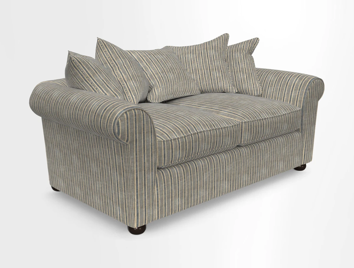 Lewes 3 Seater Sofa in Walloon Stripe Red