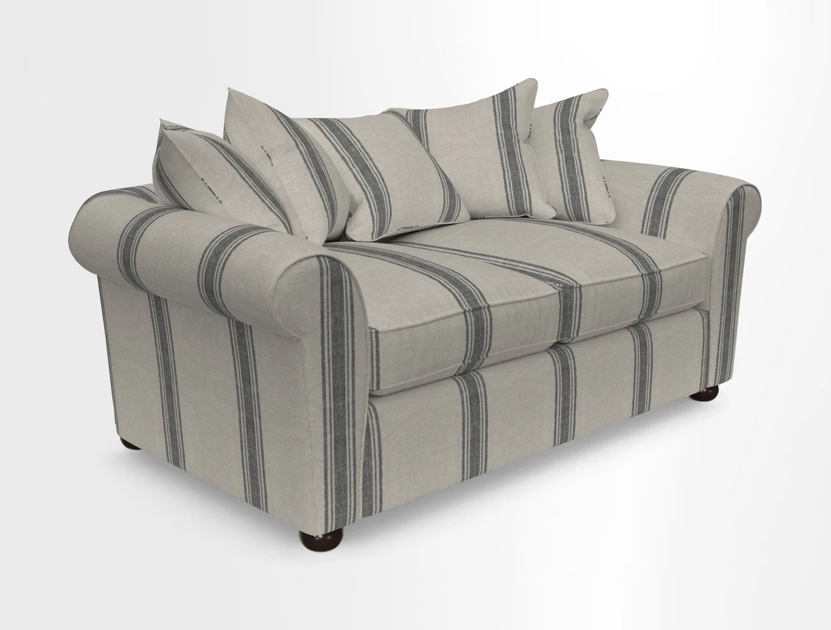 Lewes 3 Seater Sofa in Walloon Stripe Red
