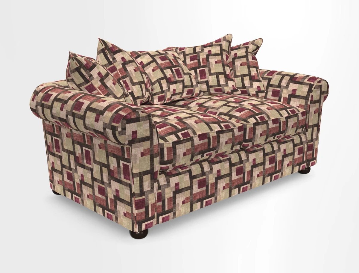 Lewes 3 Seater Sofa in Walloon Stripe Red