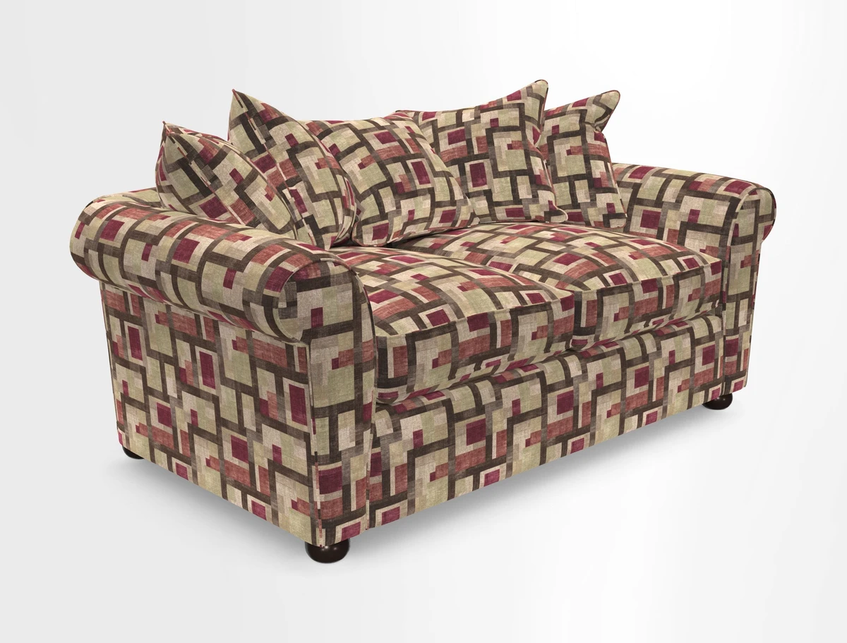 Lewes 3 Seater Sofa in Walloon Stripe Red
