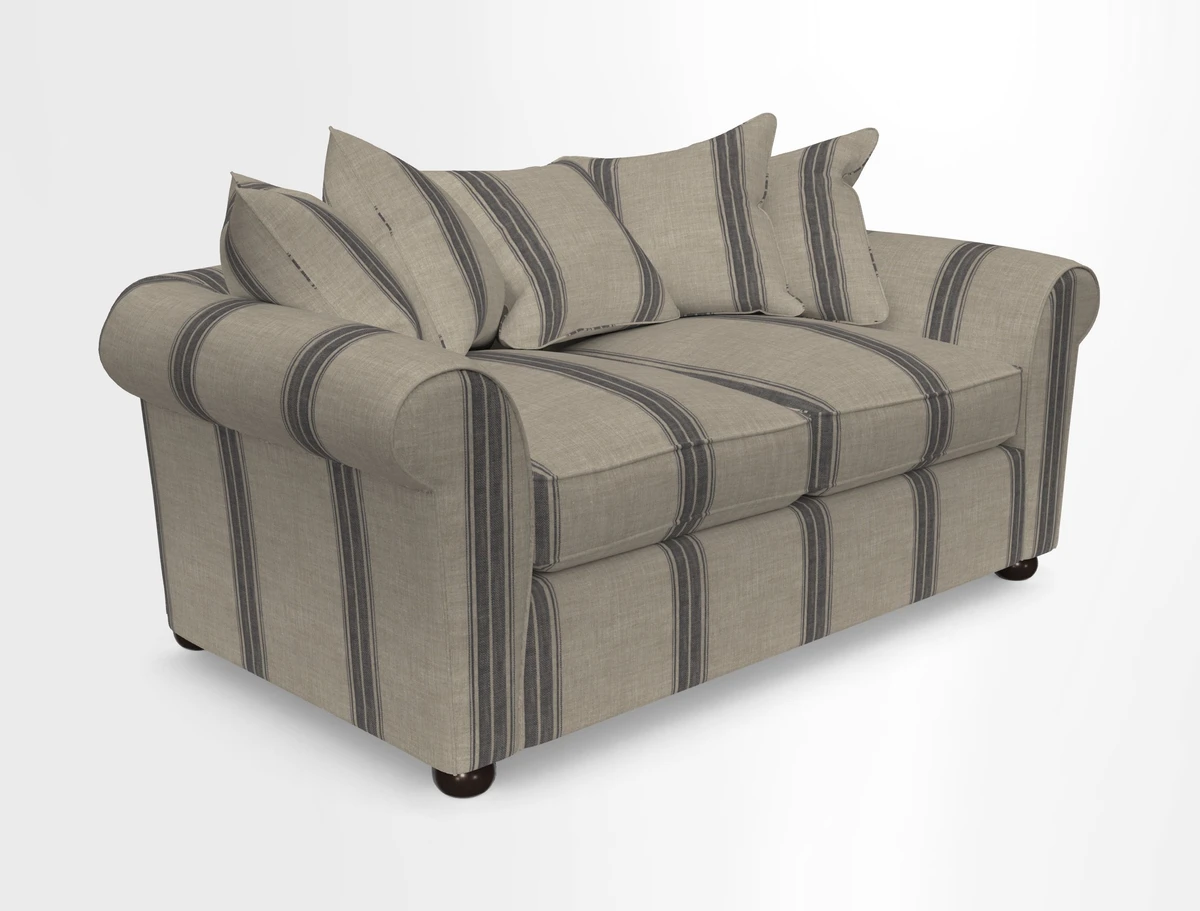 Lewes 3 Seater Sofa in Walloon Stripe Red