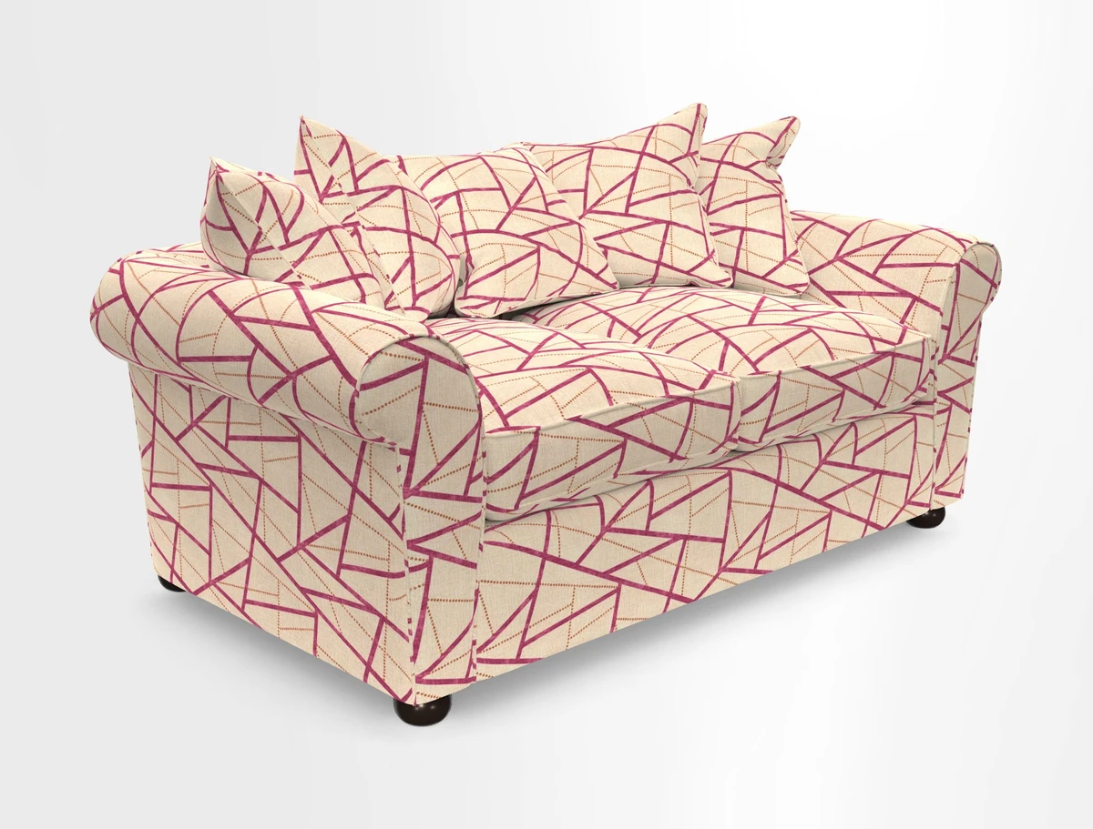 Lewes 3 Seater Sofa in Walloon Stripe Red