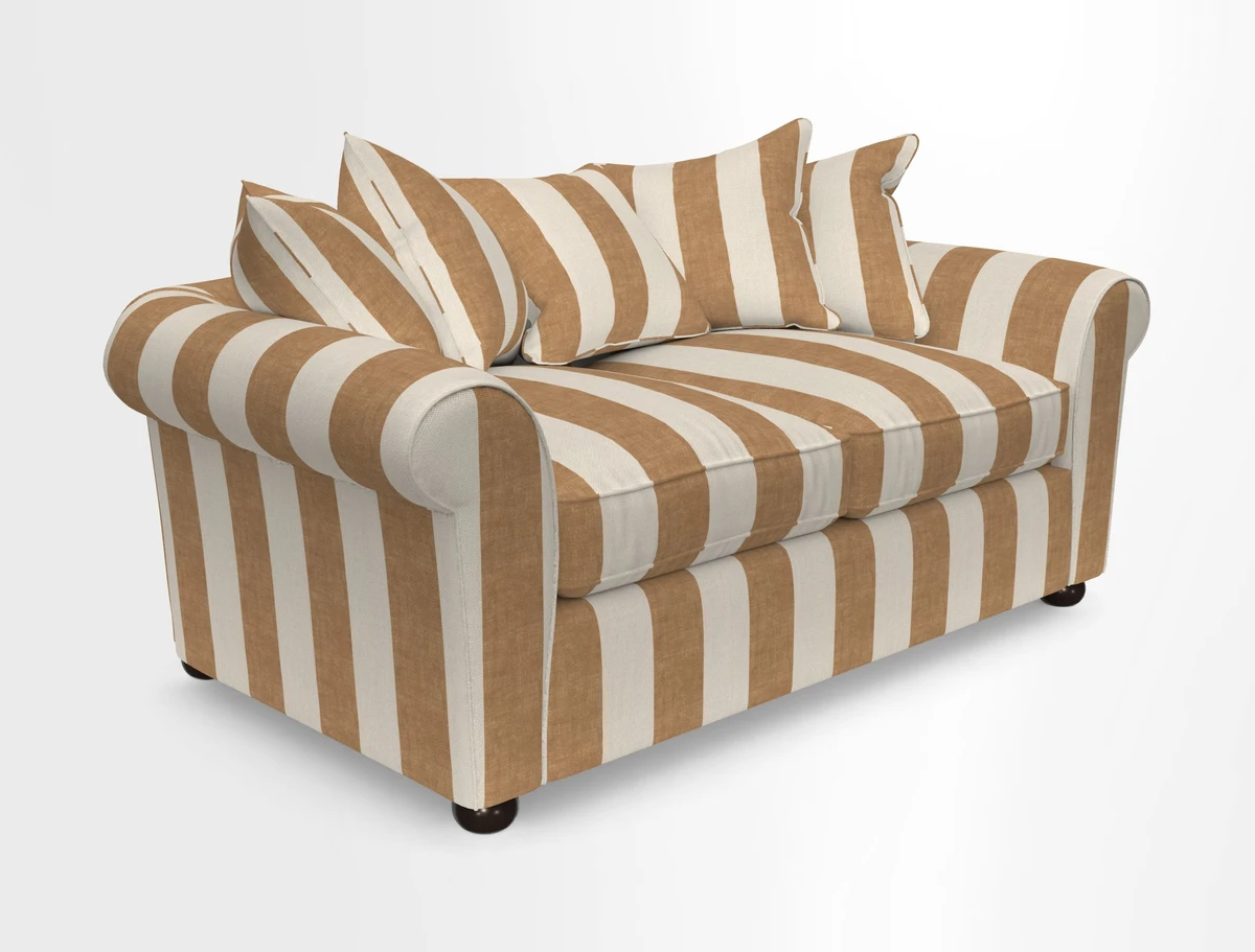 Lewes 3 Seater Sofa in Walloon Stripe Red