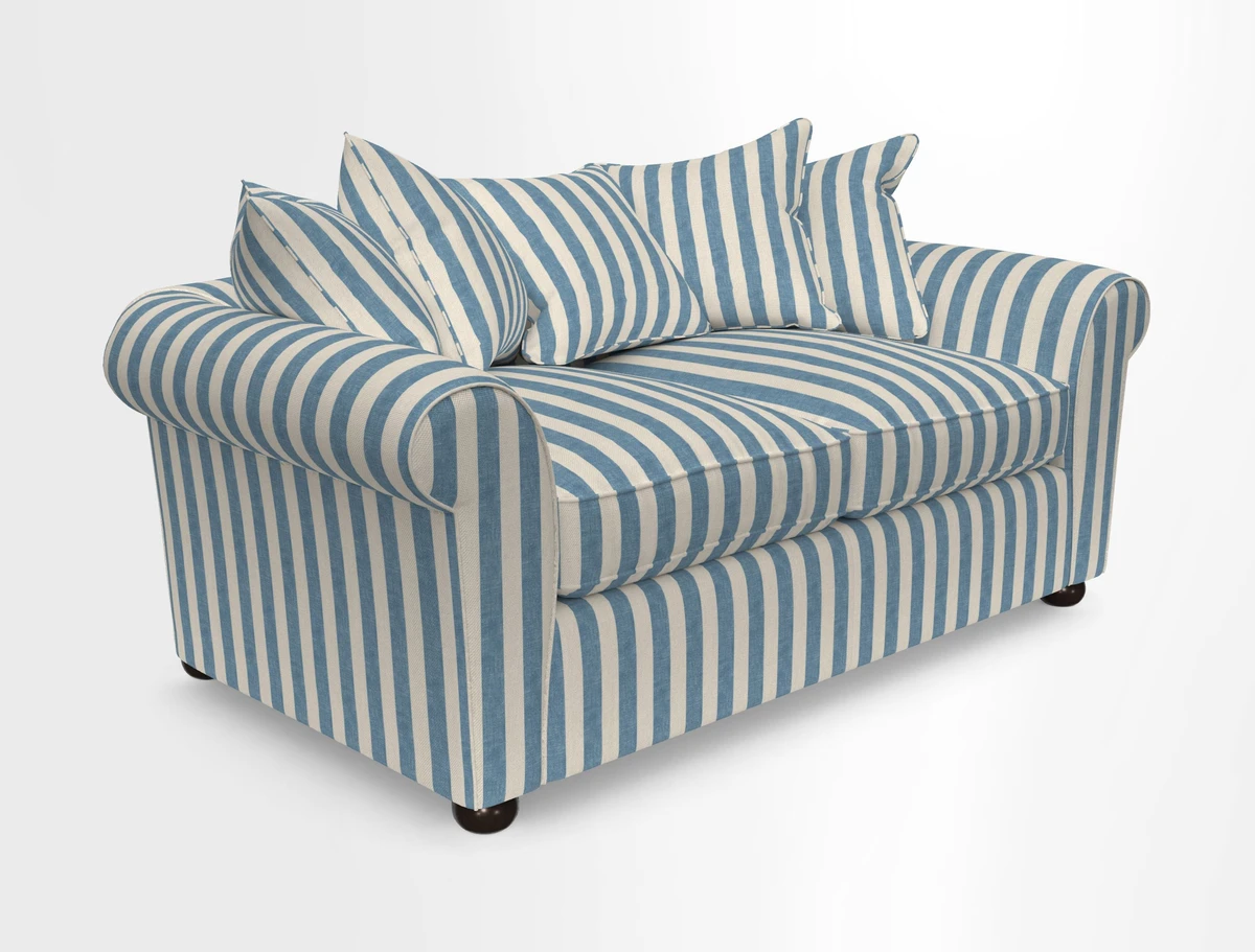 Lewes 3 Seater Sofa in Walloon Stripe Red