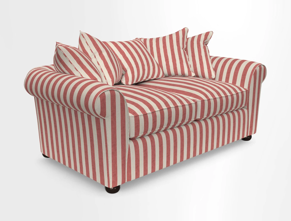 Lewes 3 Seater Sofa in Walloon Stripe Red