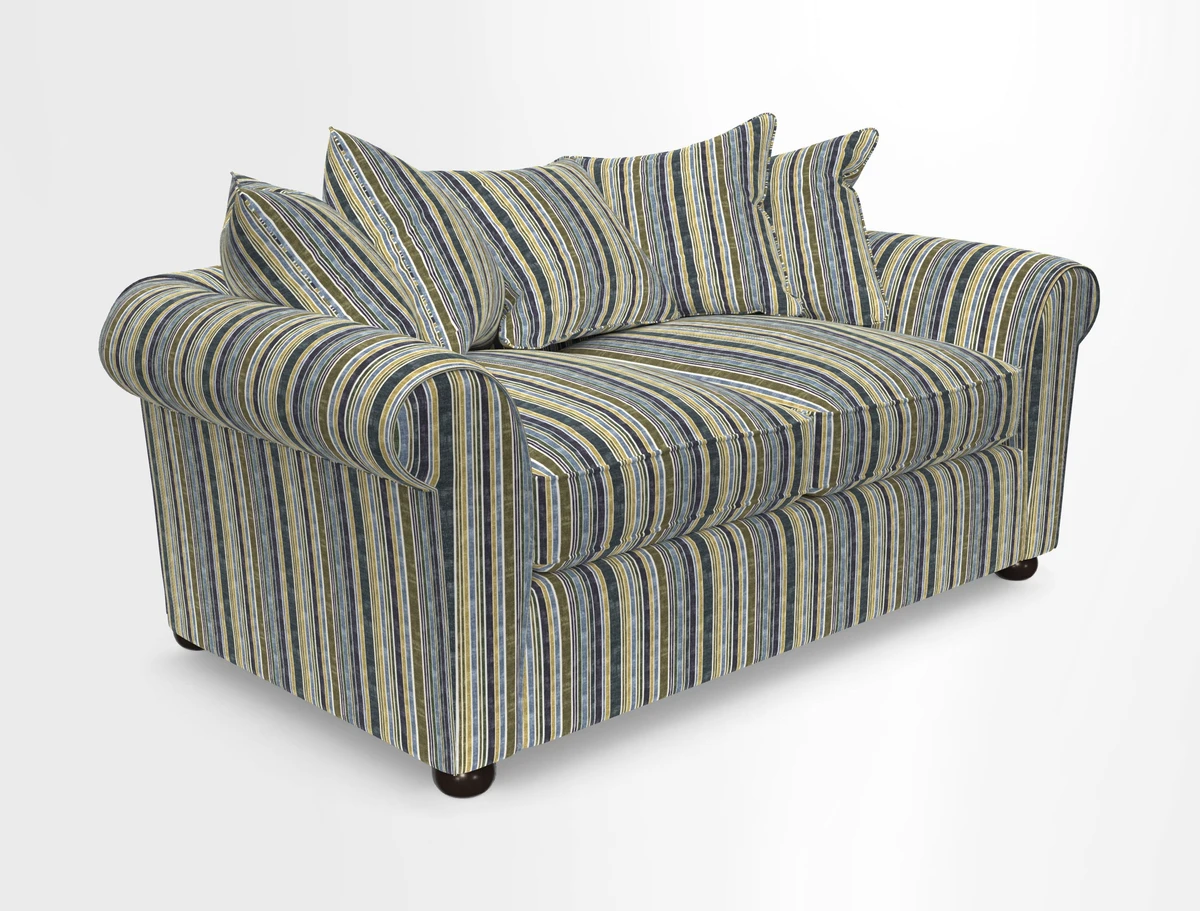 Lewes 3 Seater Sofa in Walloon Stripe Red