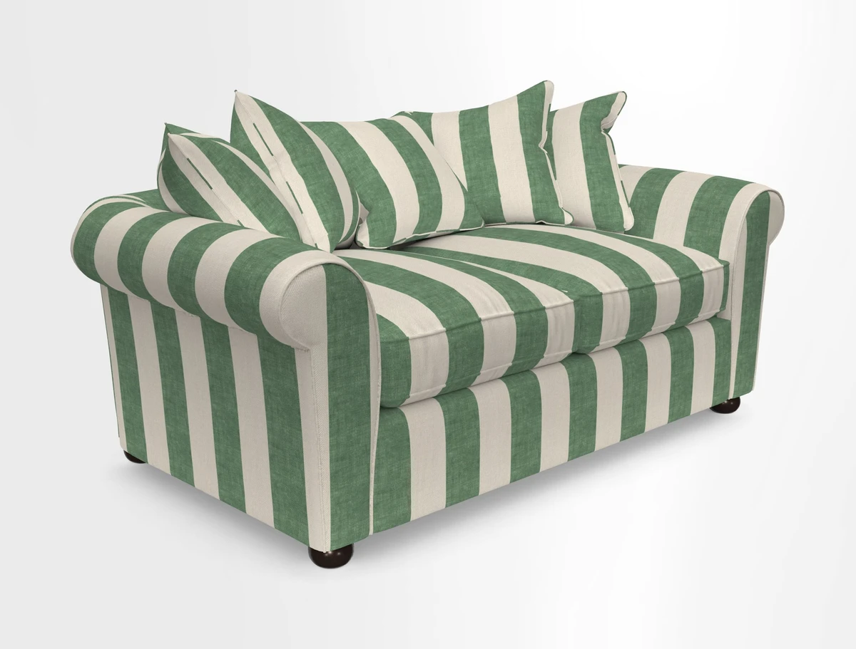 Lewes 3 Seater Sofa in Walloon Stripe Red
