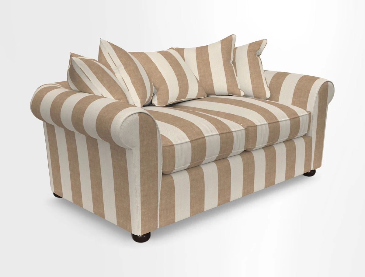 Lewes 3 Seater Sofa in Walloon Stripe Red