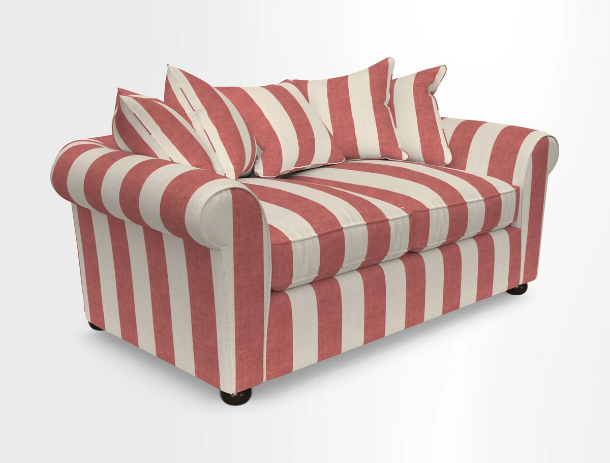 Lewes 3 Seater Sofa in Walloon Stripe Red