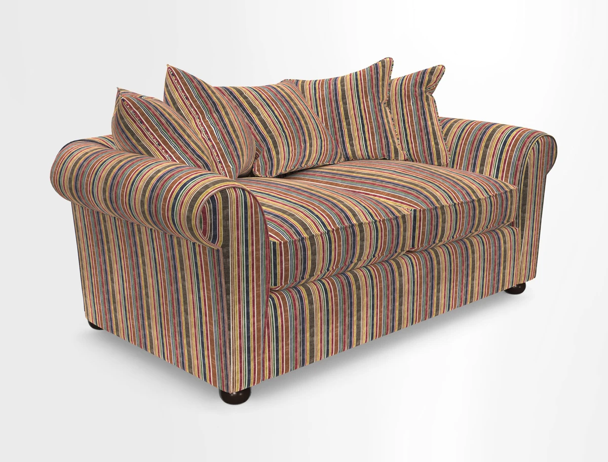 Lewes 3 Seater Sofa in Walloon Stripe Red