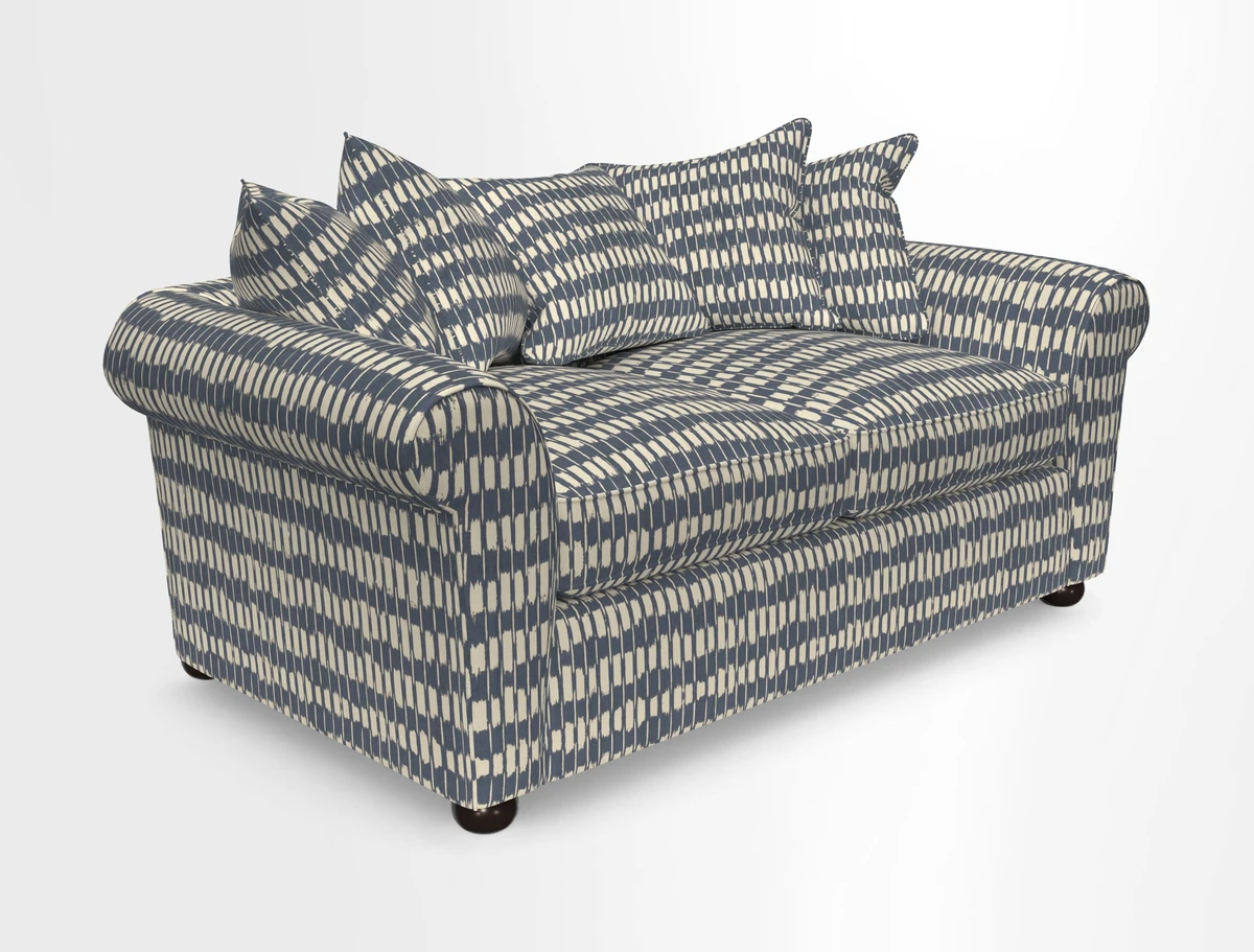Lewes 3 Seater Sofa in Walloon Stripe Red