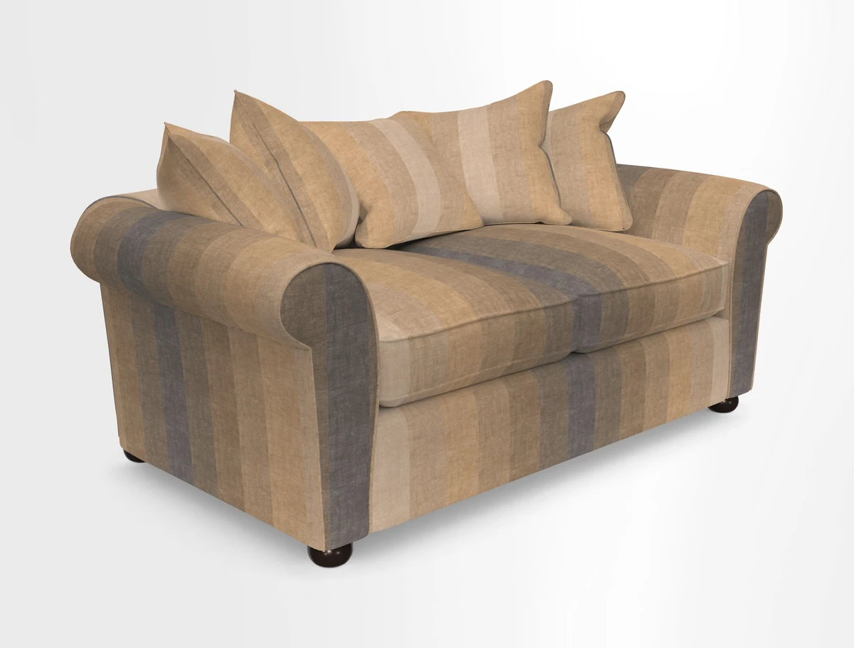 Lewes 3 Seater Sofa in Walloon Stripe Red